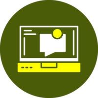 Messages Glyph Two Color Style Sample Icon vector