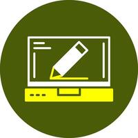 Edit Glyph Two Color Style Sample Icon vector