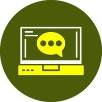 Comment Glyph Two Color Style Sample Icon vector