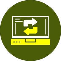 Refresh Glyph Two Color Circle Style Sample EPS Icon vector