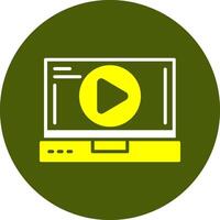 Play Glyph Two Color Style Sample Icon vector
