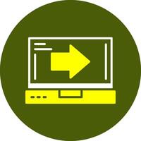 Arrow Glyph Two Color Style Sample Icon vector