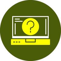 Help Glyph Two Color Style Sample Icon vector