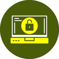 Unlock Glyph Two Color Style Sample Icon vector