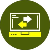 Refresh Glyph Two Color Circle Style Sample Icon vector