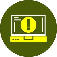 Warning Glyph Two Color Style Sample Icon vector