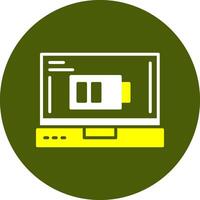 Battery Glyph Two Color Style Sample Icon vector