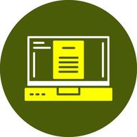 Document Glyph Two Color Style Sample Icon vector