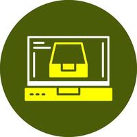 Archive Glyph Two Color Style Sample Icon vector