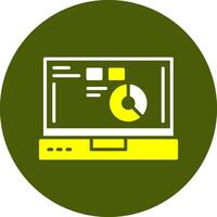 Chain Glyph Two Color Style Sample Icon vector