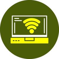 Wi Fi Glyph Two Color Style Sample Icon vector
