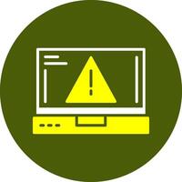 Error Glyph Two Color Style Sample Icon vector