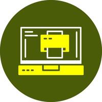 Printer Glyph Two Color Style Sample Icon vector