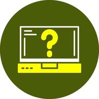 Question mark Glyph Two Color Style Sample Icon vector