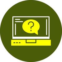 Question Glyph Two Color Style Sample Icon vector