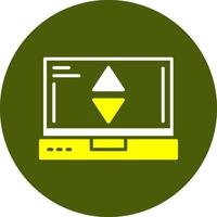 Sort Glyph Two Color Style Sample Icon vector