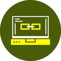 Link Glyph Two Color Style Sample Icon vector