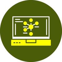 Graph Glyph Two Color Style Sample Icon vector