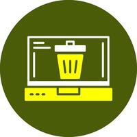 Trash Glyph Two Color Style Sample Icon vector