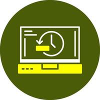 History Glyph Two Color Style Sample Icon vector