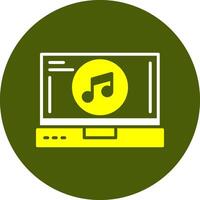 Music Glyph Two Color Style Sample Icon vector
