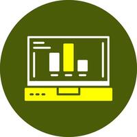 Chart Glyph Two Color Style Sample Icon vector