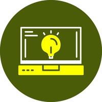 Lightbulb Glyph Two Color Style Sample Icon vector