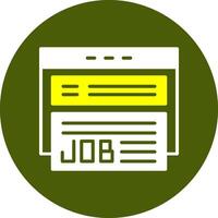 Job Listing Glyph Two Color Style Sample Icon vector