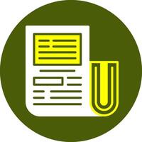 Newspaper Glyph Two Color Style Sample Icon vector