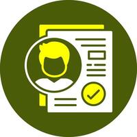 Acceptance Glyph Two Color Style Sample Icon vector