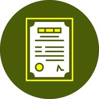 Contract Glyph Two Color Style Sample Icon vector