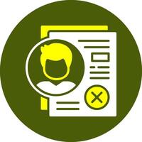 Reject Glyph Two Color Style Sample Icon vector