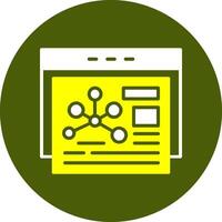 Networking Glyph Two Color Style Sample Icon vector