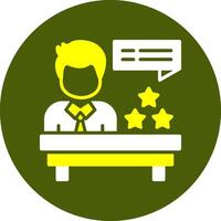 Interviewer Glyph Two Color Style Sample Icon vector