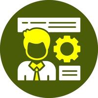 HR Glyph Two Color Style Sample Icon vector