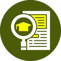 Qualifications Glyph Two Color Style Sample Icon vector