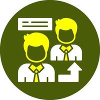 Referral Glyph Two Color Style Sample Icon vector