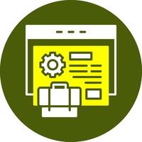 Portfolio Glyph Two Color Style Sample Icon vector