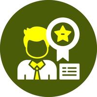Badge Glyph Two Color Style Sample Icon vector