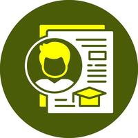Education Glyph Two Color Style Sample Icon vector