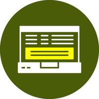 Laptop Glyph Two Color Style Sample Icon vector
