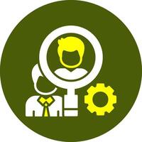 Talent Acquisition Glyph Two Color Style Sample Icon vector