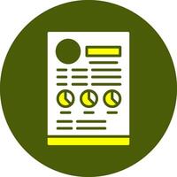 CV Glyph Two Color Style Sample Icon vector