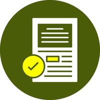 Test Glyph Two Color Style Sample Icon vector