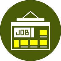 Job Board Glyph Two Color Style Sample Icon vector