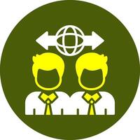 Diversity Glyph Two Color Style Sample Icon vector