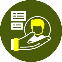 Inclusion Glyph Two Color Style Sample Icon vector