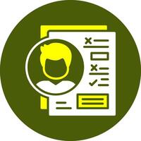Evaluation Glyph Two Color Style Sample Icon vector