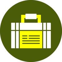 Suitcase Glyph Two Color Style Sample EPS Icon vector