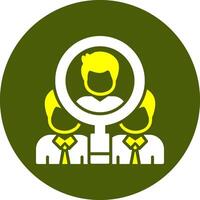 Talent Pool Glyph Two Color Style Sample Icon vector